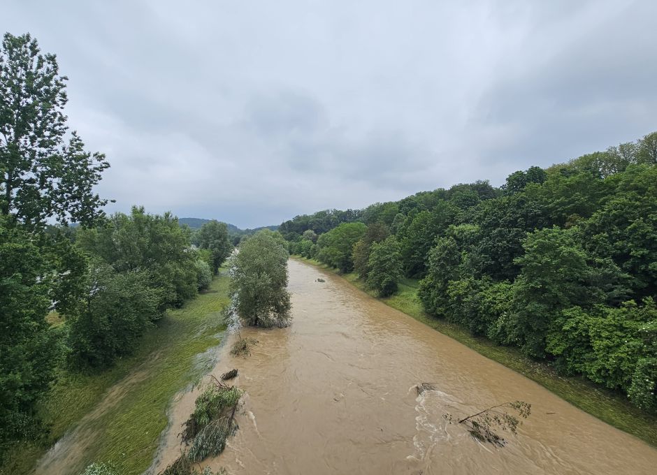 Hochwasser Fils - braune Brühe